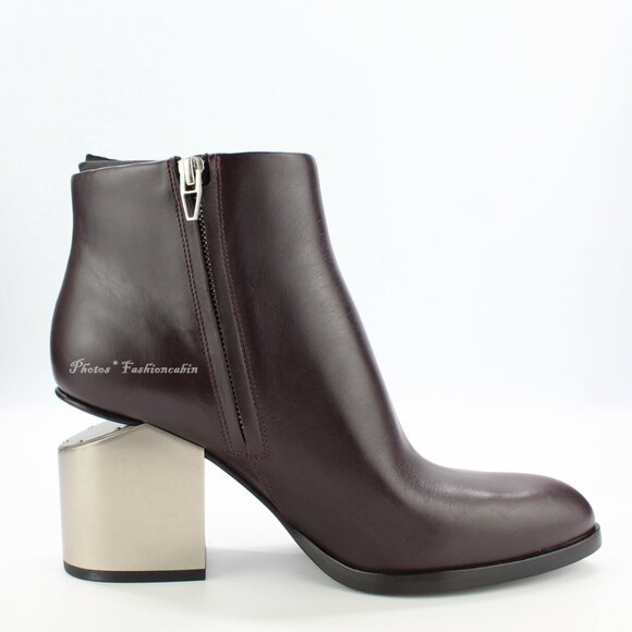 Rare Alexander Wang Gabi Leather Ankle Boots | Iconic Cut-Out Heel | Discontinue - Picture 7 of 16
